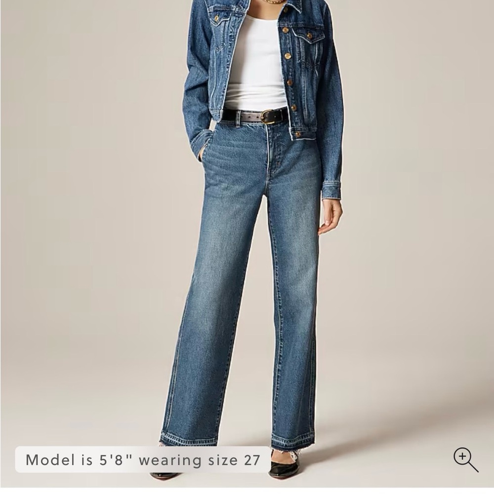 NWT J. Crew full-length slim-wide trouser jean